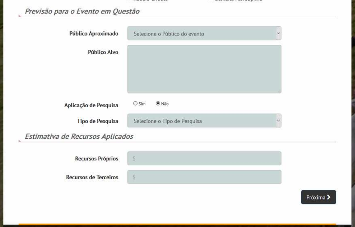 Página Meus Eventos do sistema de Cadastro de Eventos Turísticos do Rio Grande do Sul